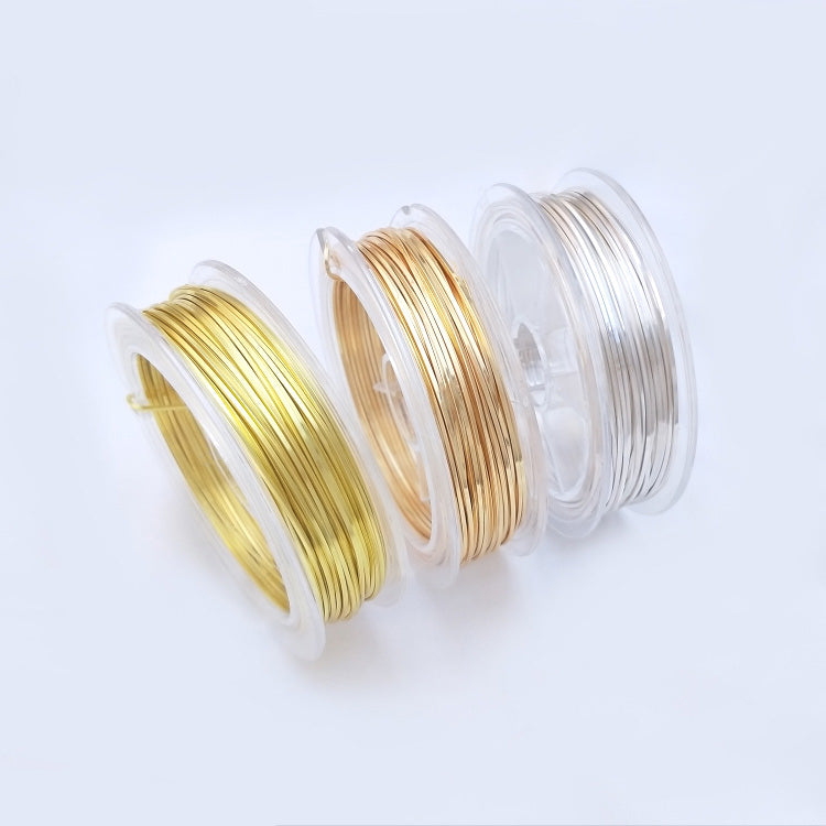 Wire components, 0.75mm semi-hard square wire 14k gold-plated, 18k gold, bright silver, 10 meters per spool