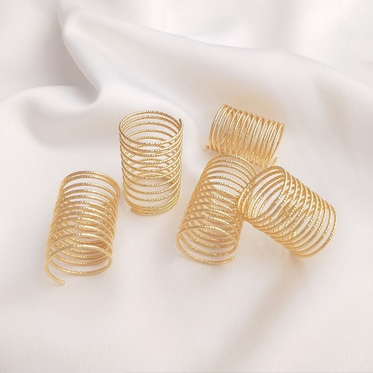 14K gold-plated copper wire ring circle 1 piece