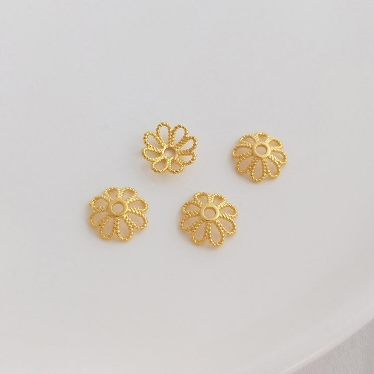 High-grade gold sand flower holder flower cap bead holder
