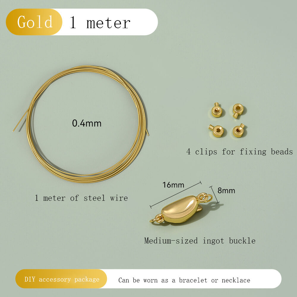 14k gold-plated pearl material package for small hole rice beads