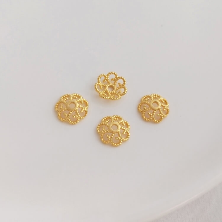 High-grade gold sand flower holder flower cap bead holder