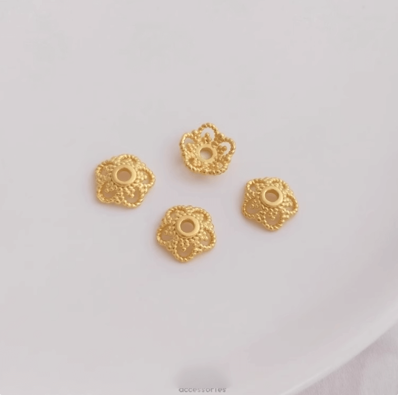 High-grade gold sand flower holder flower cap bead holder