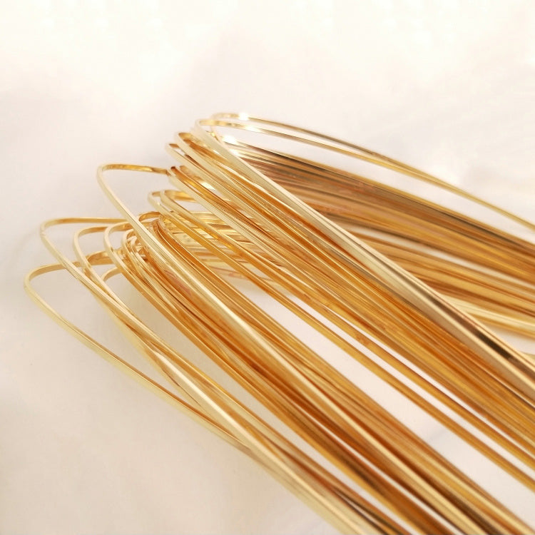 Copper hard wire,Square wire 14k gold-plated(1 meter)