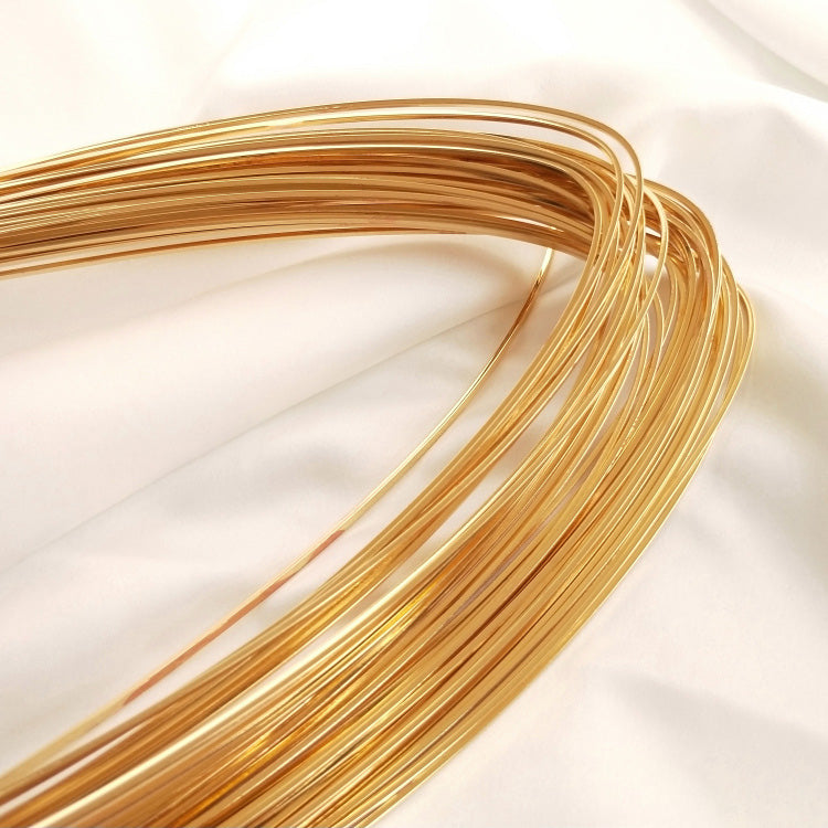 Copper hard wire,Square wire 14k gold-plated(1 meter)