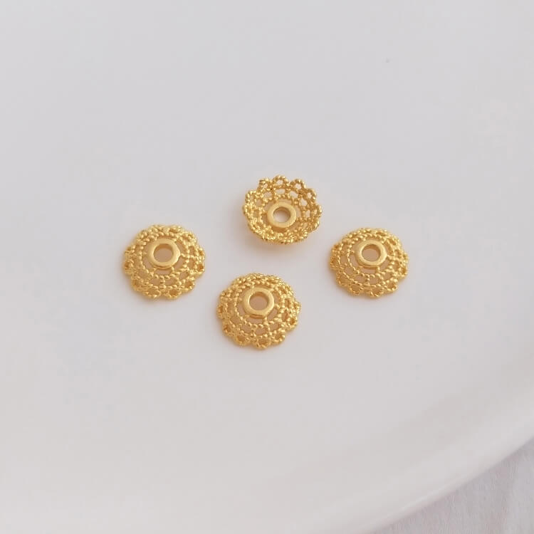 High-grade gold sand flower holder flower cap bead holder