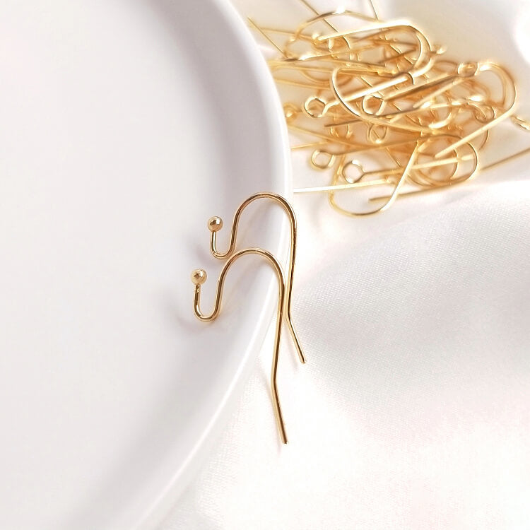 Earring Hooks – 14K Gold Plated Durable French Hook Earwires for DIY Jewelry