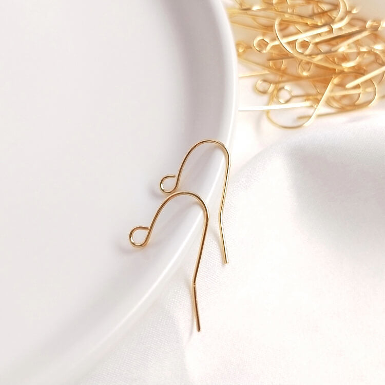 Earring Hooks – 14K Gold Plated Durable French Hook Earwires for DIY Jewelry