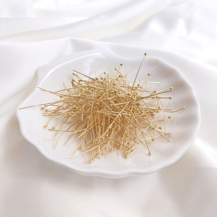 18K gold 14K light gold platinum silver T-needle head pins