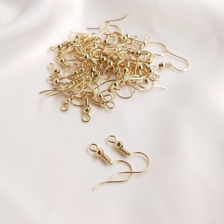 Earring Hooks – 18K Gold Plated 14K Light Gold Silver Hypoallergenic Ear Wires for DIY Jewelry Making