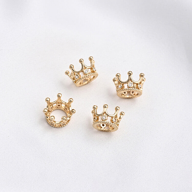 DIY spacer accessories for crowns inlaid with zircon 14K SILVER Platinum