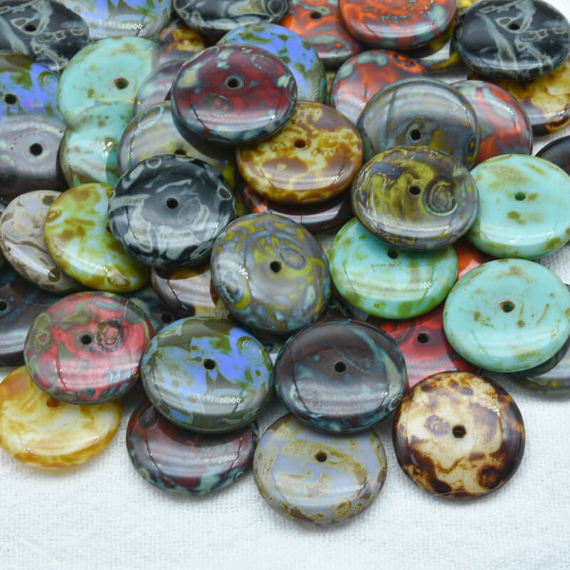 Czech Glass Beads – Picasso Mix Multi-Size, Preciosa 250g