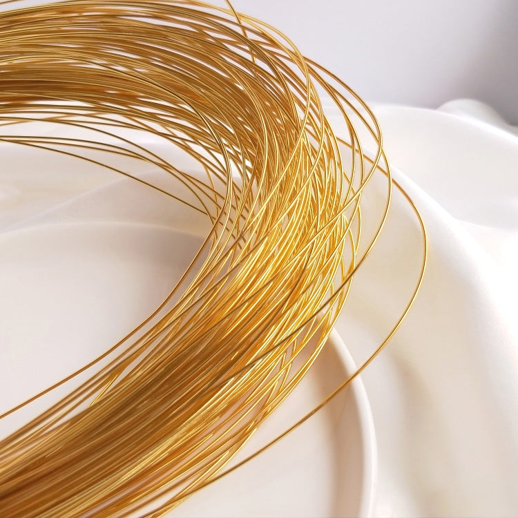 Semi-hard copper wire, round wire, 18K gold-plated (1 meter, 50 meters)