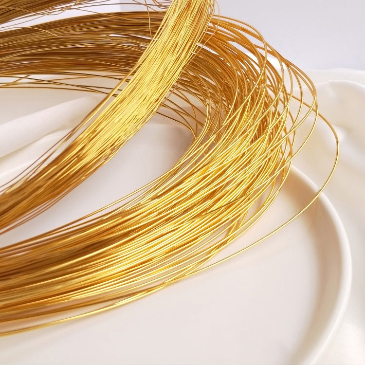 Semi-hard copper wire, round wire, 18K gold-plated (1 meter, 50 meters)