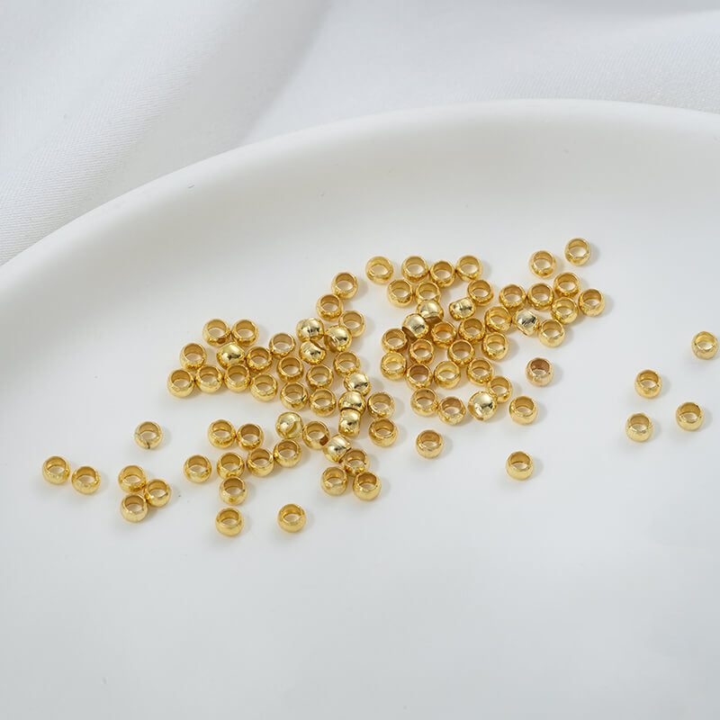 18K gold-plated 14k rose gold platinum Sterling Silver positioning beads