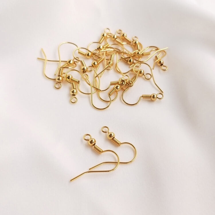 Earring Hooks – 18K Gold Plated 14K Light Gold Silver Hypoallergenic Ear Wires for DIY Jewelry Making