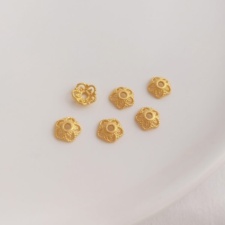 High-grade gold sand flower holder flower cap bead holder