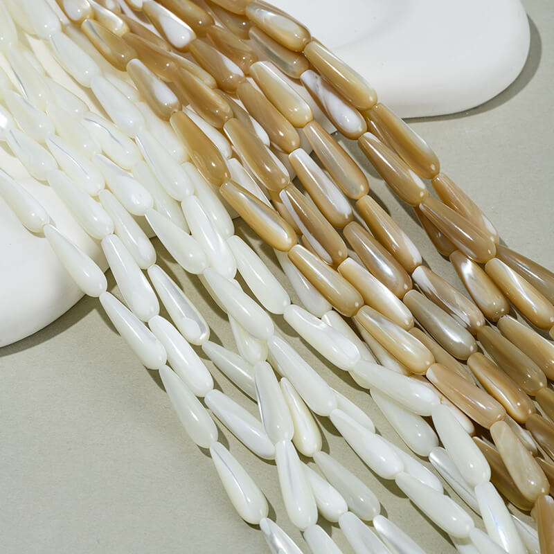 Natural horseshoe shell cylindrical bamboo tube beads rice beads abacus beads water drop spacer beads chain