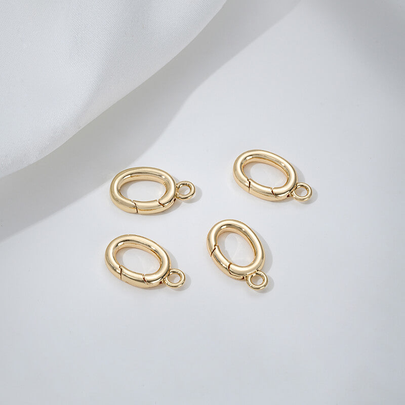 Threaded heart-shaped buckle, oval spring buckle, lobster buckle, bamboo ring buckle