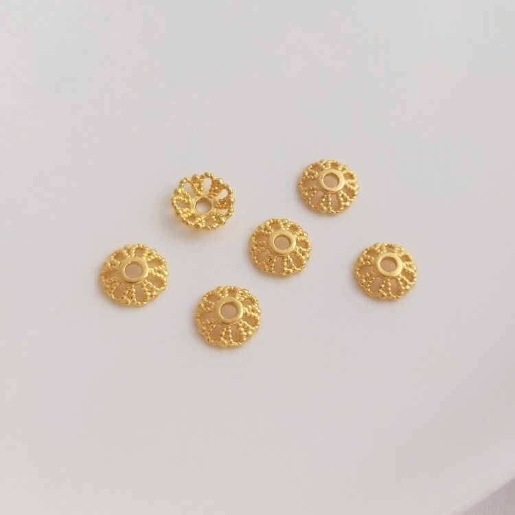 High-grade gold sand flower holder flower cap bead holder