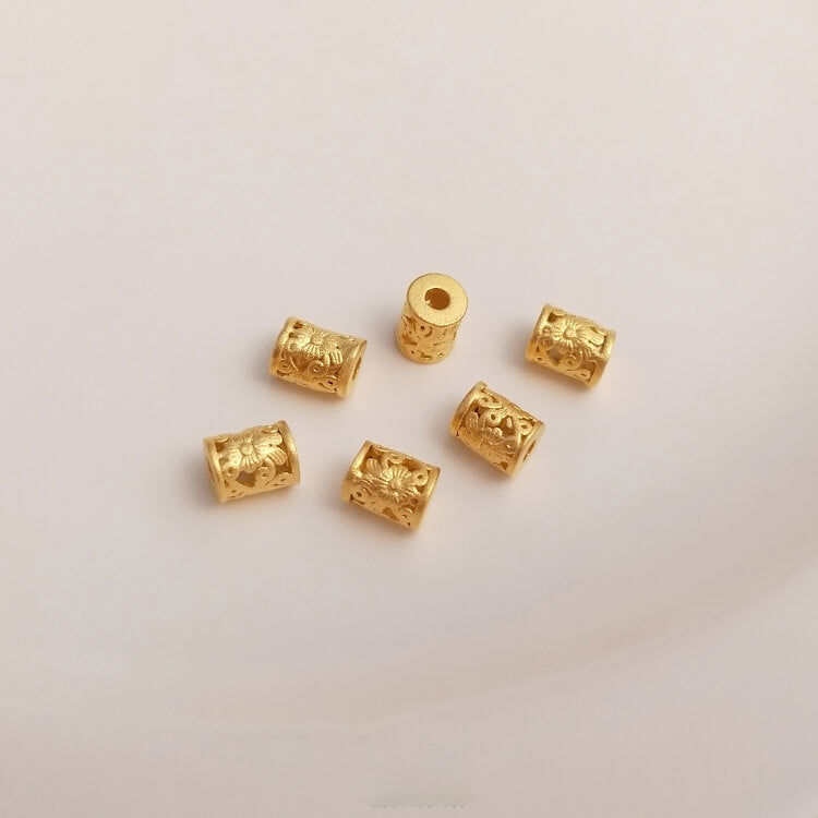 Gold sand beads peach blossom pendant abacus blessing pendant