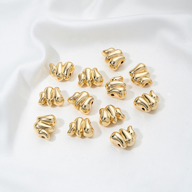 14K gold-plated special-shaped pearls Baroque irregular stone spacer beads