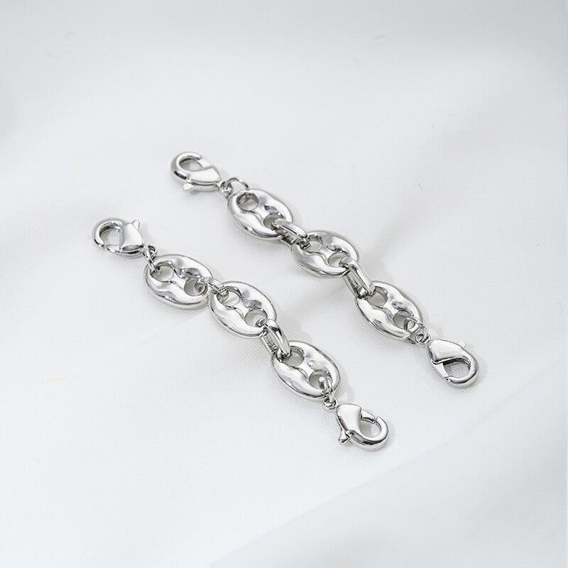 14k gold-plated white k Japanese-style chain pig nose chain double-head buckle lengthened chain