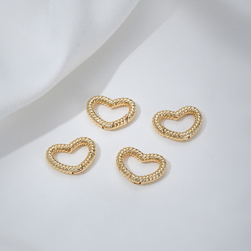 Threaded heart-shaped buckle, oval spring buckle, lobster buckle, bamboo ring buckle
