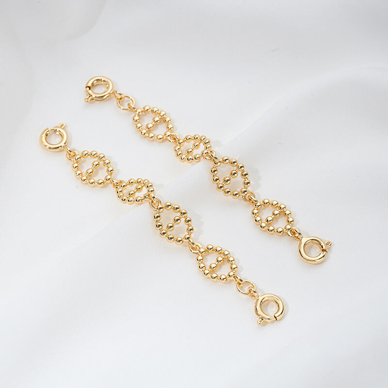 14k gold-plated white k Japanese-style chain pig nose chain double-head buckle lengthened chain