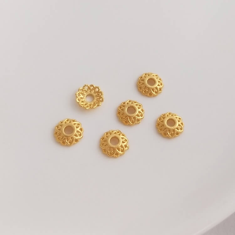High-grade gold sand flower holder flower cap bead holder