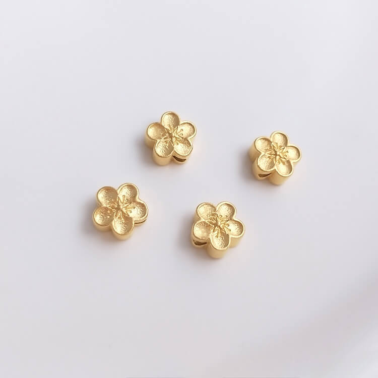 Gold pendant hollow carved spacer beads blessing word lantern flower ball