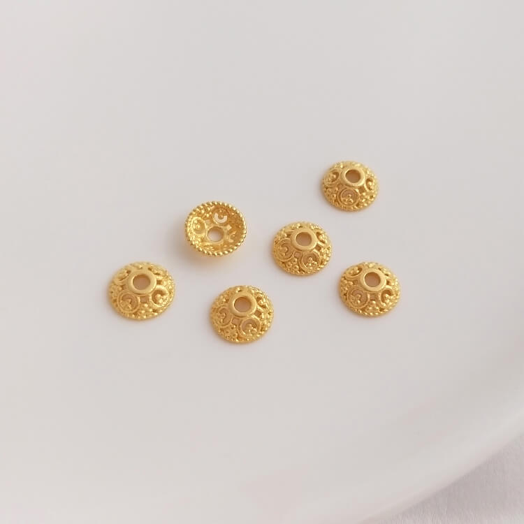 High-grade gold sand flower holder flower cap bead holder