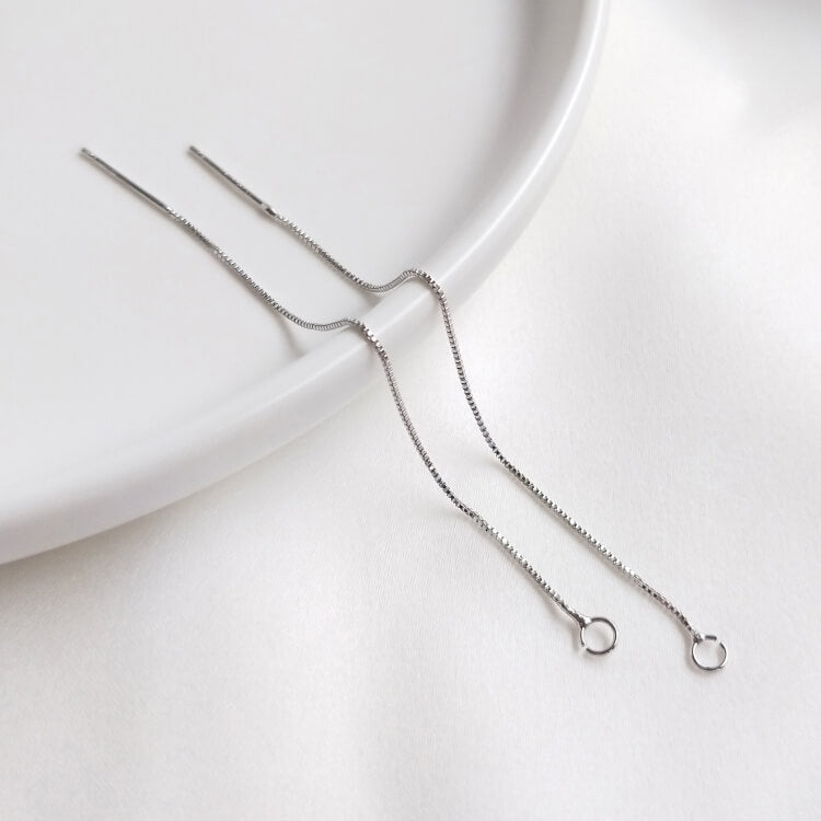 Earring Findings – 18K Gold Plated Copper Ear Wires, Rose & White Gold Threader Chains with Pins, Loops, and Open Rings for DIY Tassel Earrings