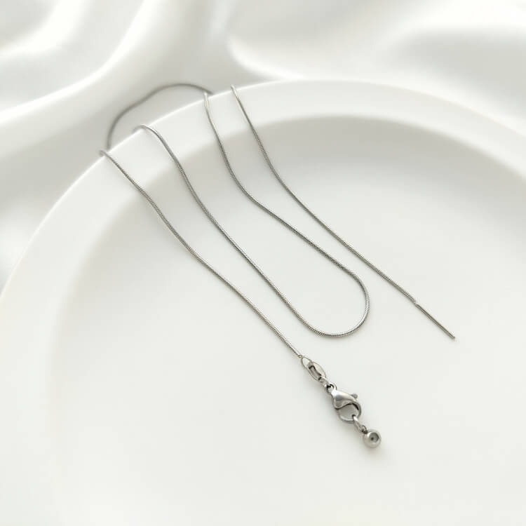 Gold steel O-shaped chain snake bone chain universal necklace