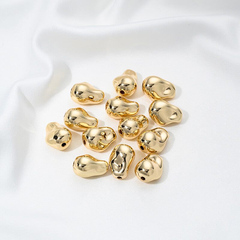 14K gold-plated special-shaped pearls Baroque irregular stone spacer beads