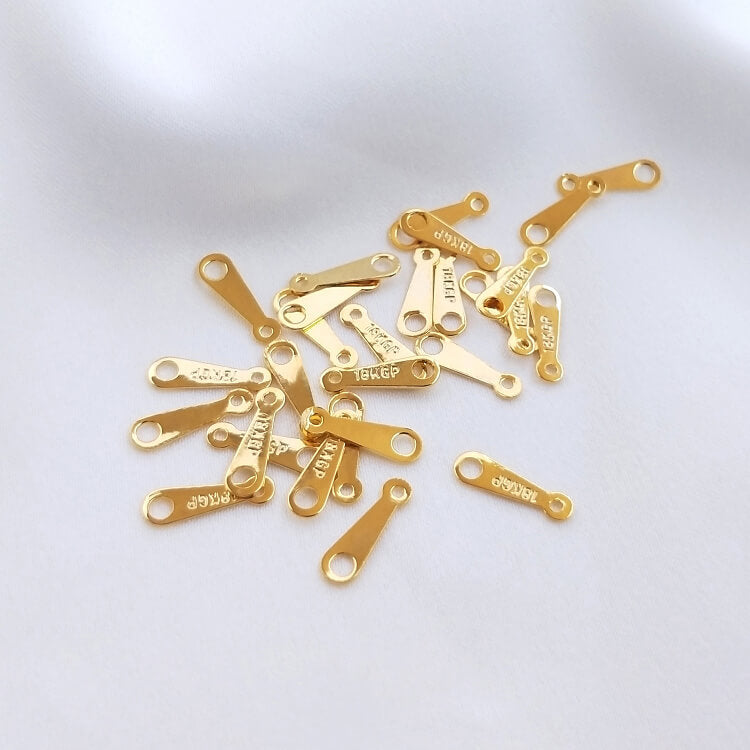 14k gold-plated 18k engraved tag egg slice tower slice