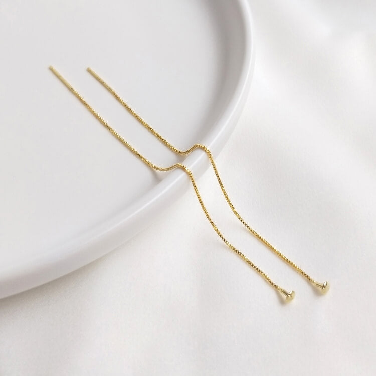 Earring Findings – 18K Gold Plated Copper Ear Wires, Rose & White Gold Threader Chains with Pins, Loops, and Open Rings for DIY Tassel Earrings