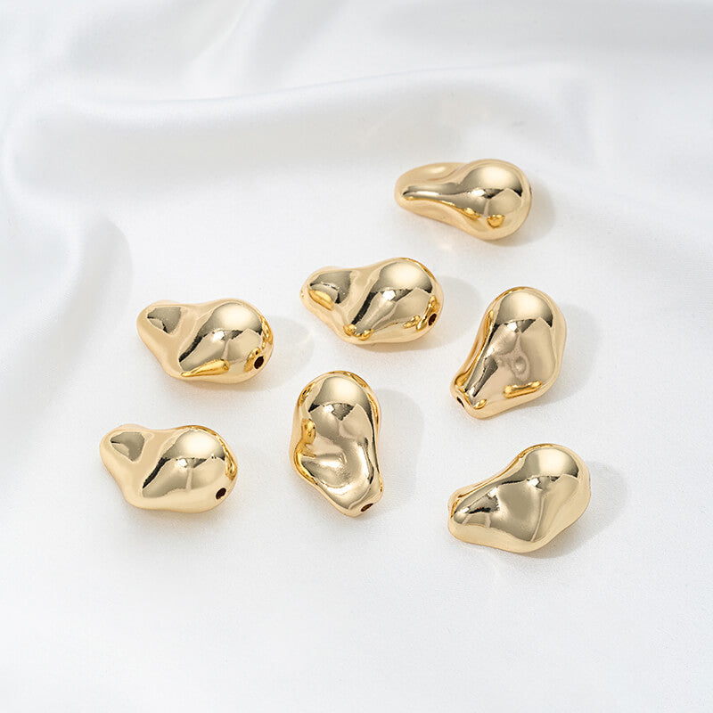 14K gold-plated special-shaped pearls Baroque irregular stone spacer beads
