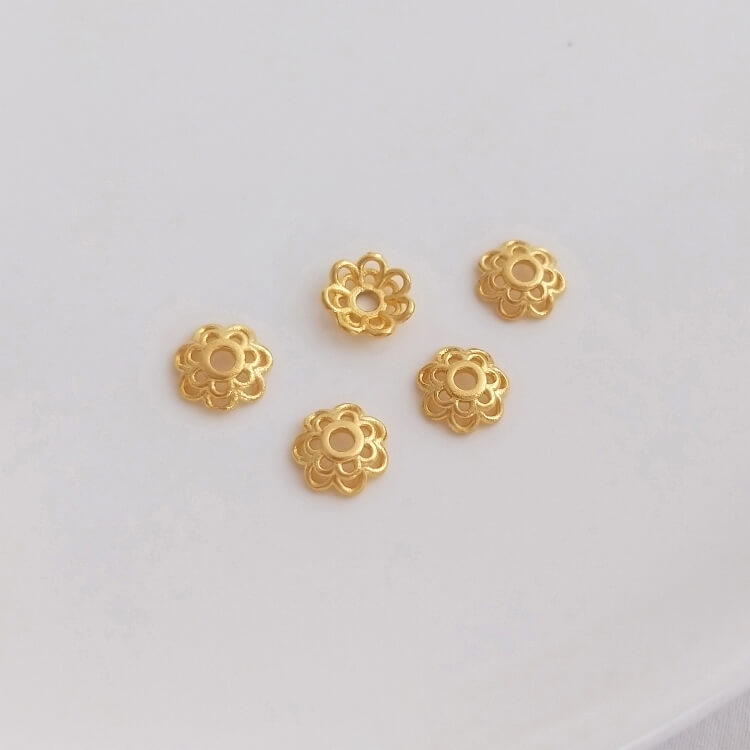 High-grade gold sand flower holder flower cap bead holder