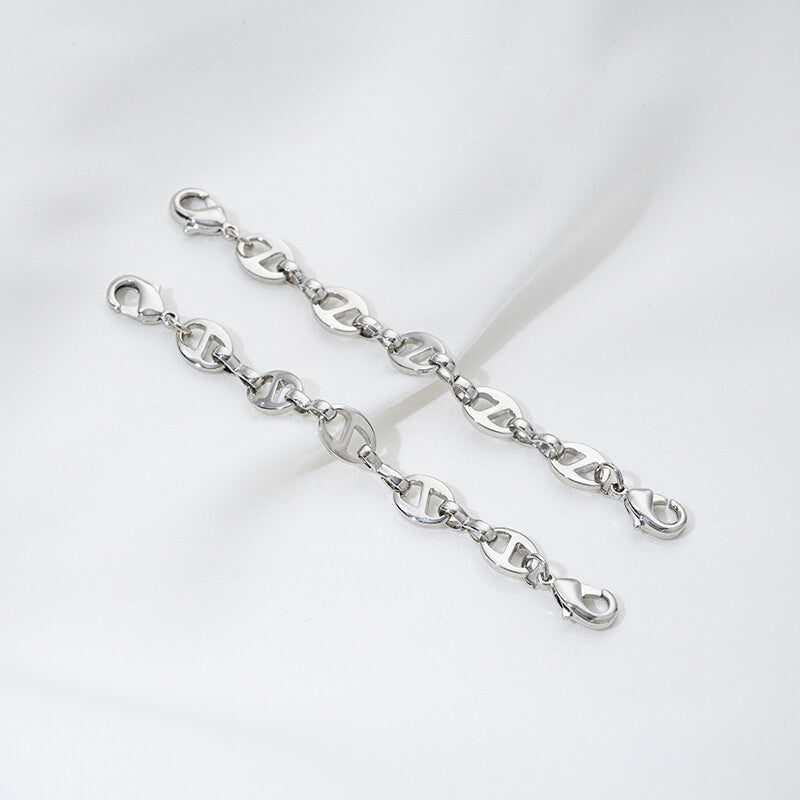 14k gold-plated white k Japanese-style chain pig nose chain double-head buckle lengthened chain