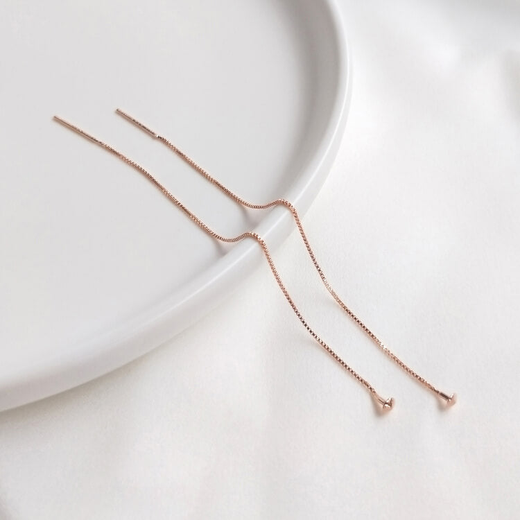 Earring Findings – 18K Gold Plated Copper Ear Wires, Rose & White Gold Threader Chains with Pins, Loops, and Open Rings for DIY Tassel Earrings