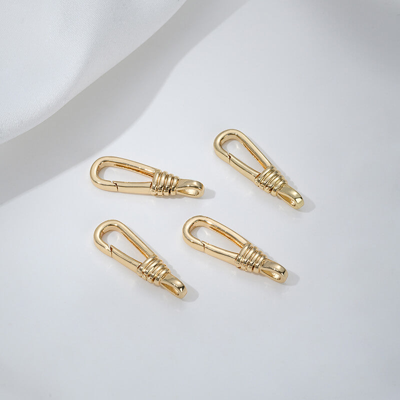 Threaded heart-shaped buckle, oval spring buckle, lobster buckle, bamboo ring buckle