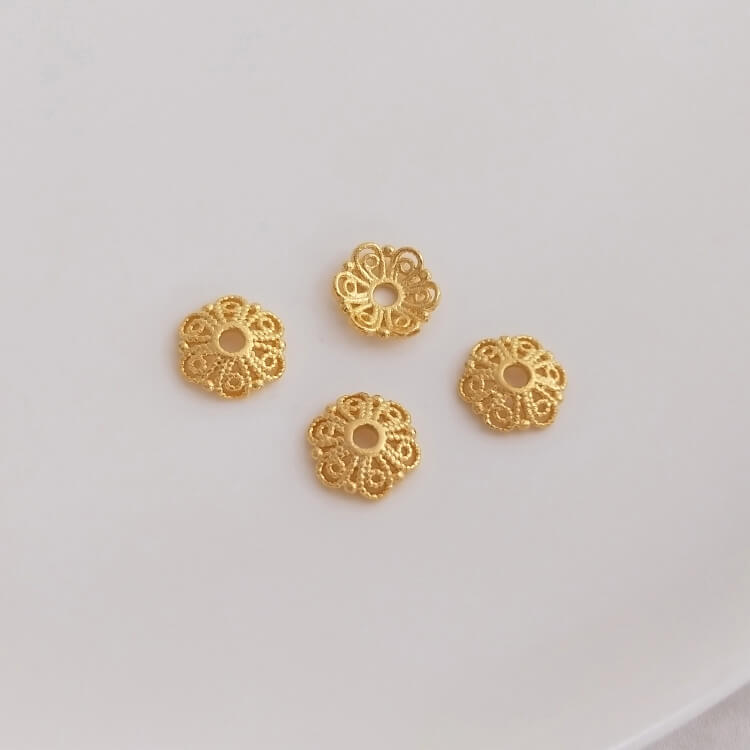 High-grade gold sand flower holder flower cap bead holder