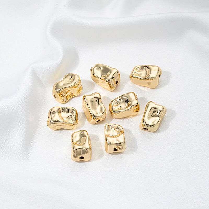 14K gold-plated special-shaped pearls Baroque irregular stone spacer beads