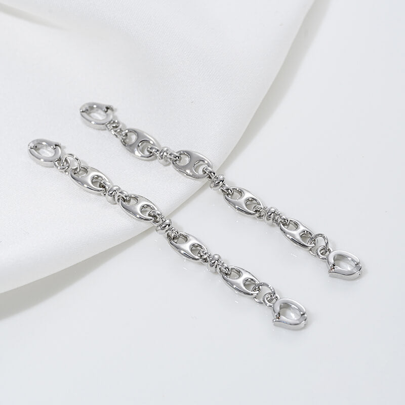 14k gold-plated white k Japanese-style chain pig nose chain double-head buckle lengthened chain