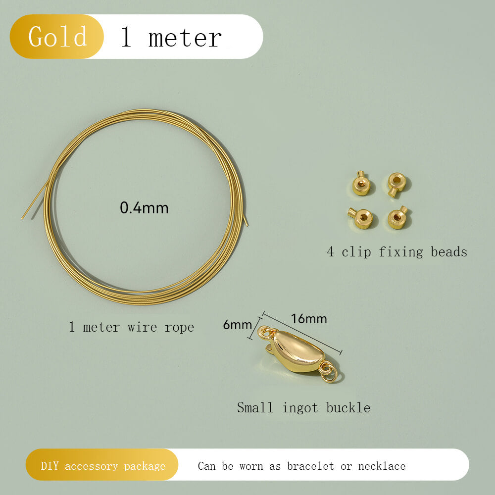 14k gold-plated pearl material package for small hole rice beads