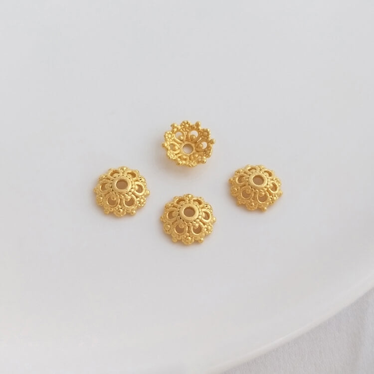 High-grade gold sand flower holder flower cap bead holder