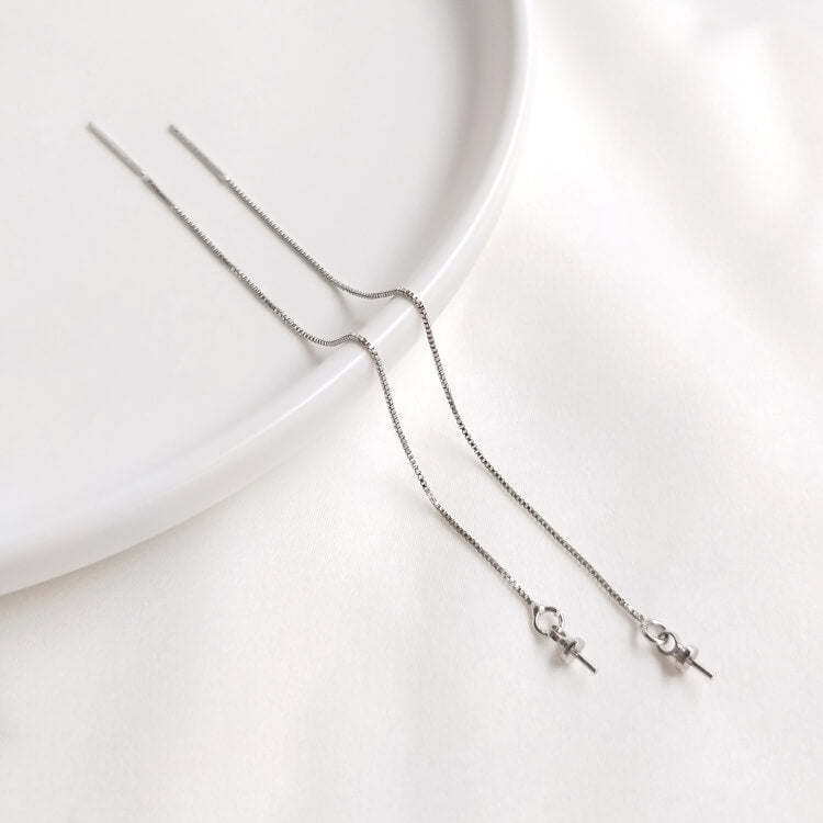 Earring Findings – 18K Gold Plated Copper Ear Wires, Rose & White Gold Threader Chains with Pins, Loops, and Open Rings for DIY Tassel Earrings