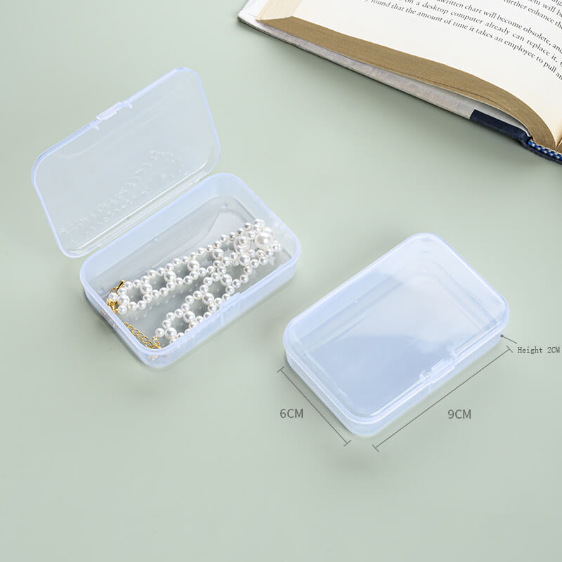 Transparent plastic storage box with lid