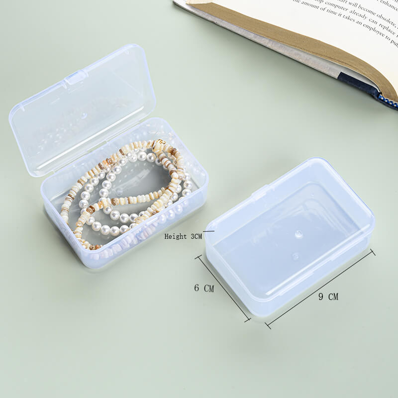 Transparent plastic storage box with lid