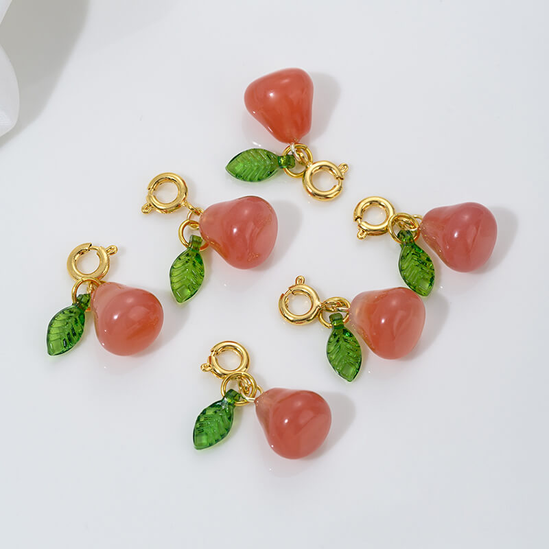 Natural red sugar agate high ice agate spacer bead pendant